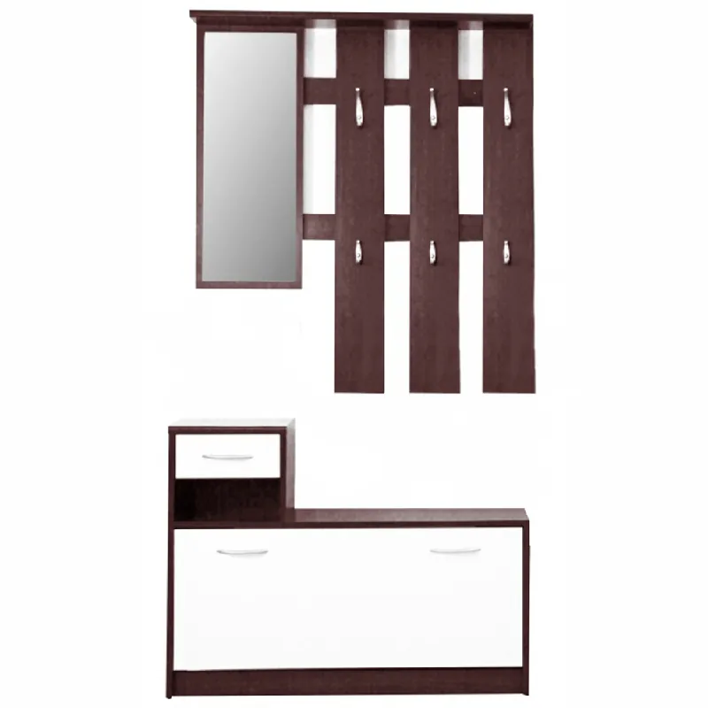 Set vestibul, wenge, alb MECKI - În stoc