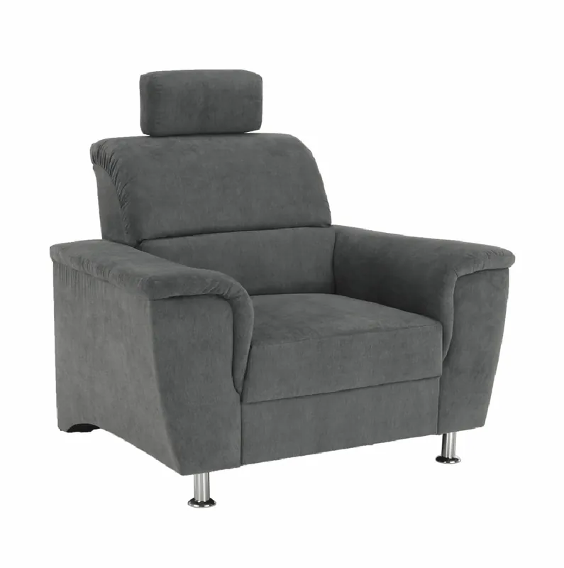 Oferta zilei | Fotoliu, material textil gri, SANTIAGO