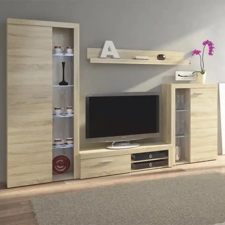 Mobilă de living, stejar sonoma, ROCHESTER - Produs nou lansat