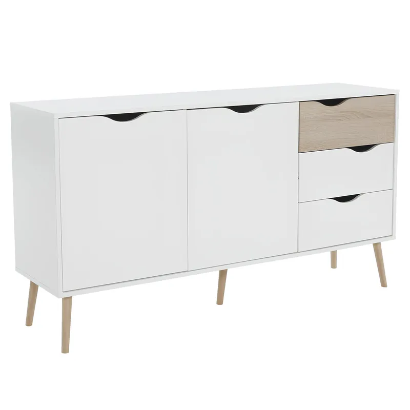 Comodă, stejar sonoma/alb, OSLO 75381 | Selecție premium