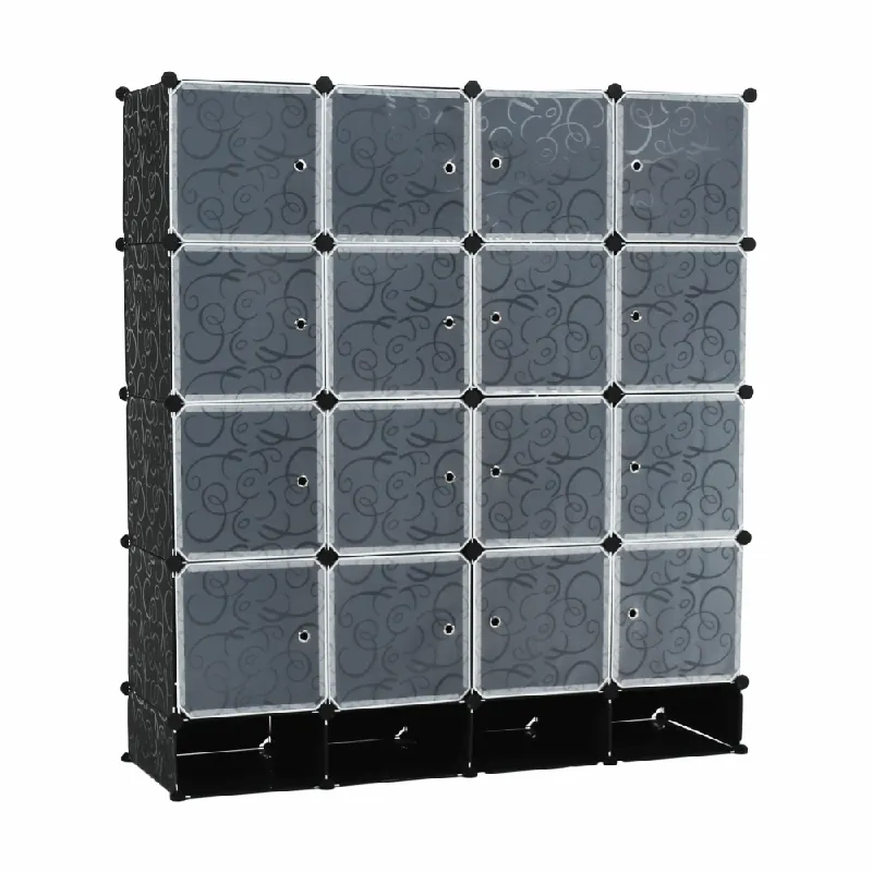 Organizator de dulap modular, negru / alb lapte, RODAN TYPE 2 - Selecție de top