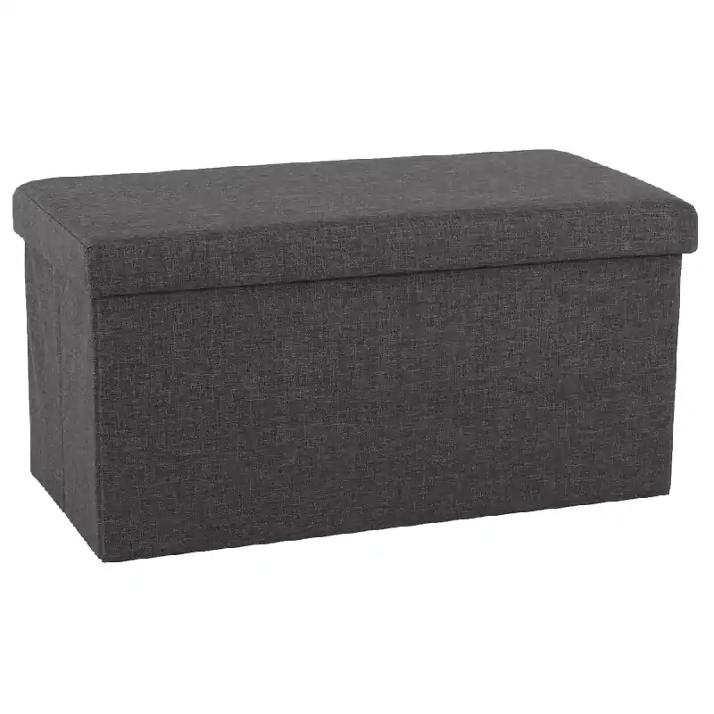 Taburet pliabil, material gri, ORELIA - Cumpără acum