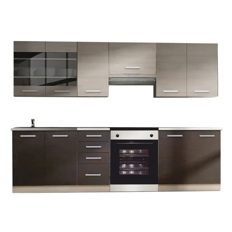 Mobilier bucătărie, stejar gri deschis/stejar închis, KLANTON | Economisește acum