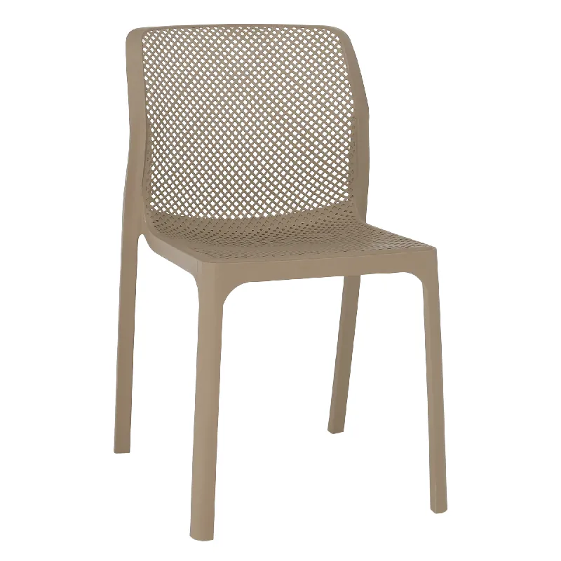 Scaun stivuibil, gri / maro gri-maro / plastic, LARKA - Doar săptămâna aceasta