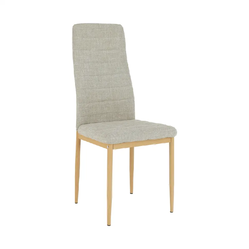 Calitate excelentă | Scaun, material textil bej/cadru metalic fag, COLETA NOVA