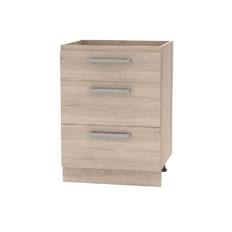 Dulap inferior cu sertare 60, stejar sonoma, NOVA PLUS NOPL-058-0S - Super preț