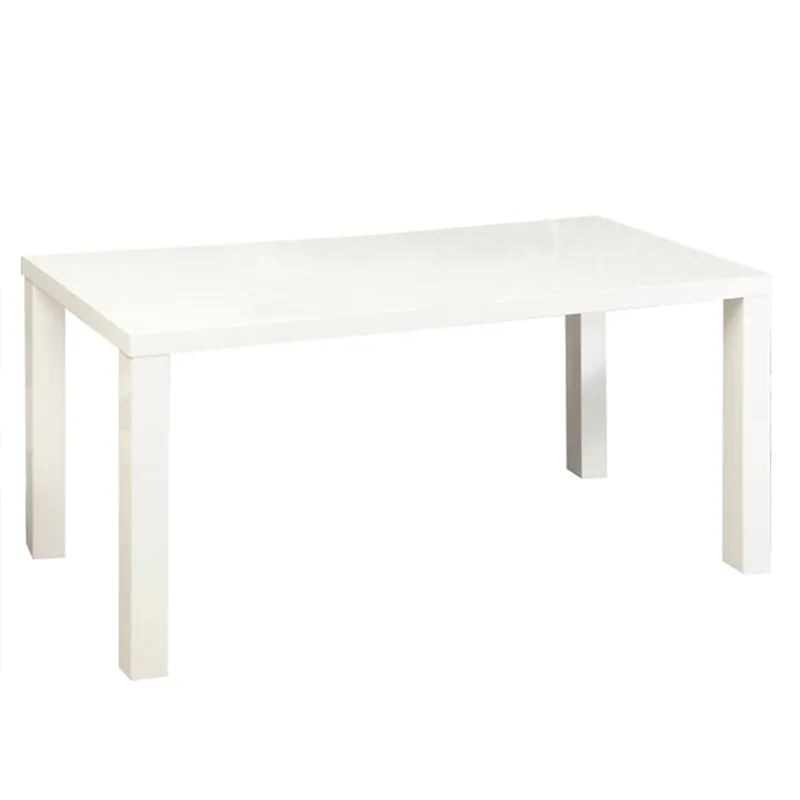 Selecție premium - Masă dining extensibilă, alb extra lucios HG, 140-180x80 cm, ASPER NEW TYP 1