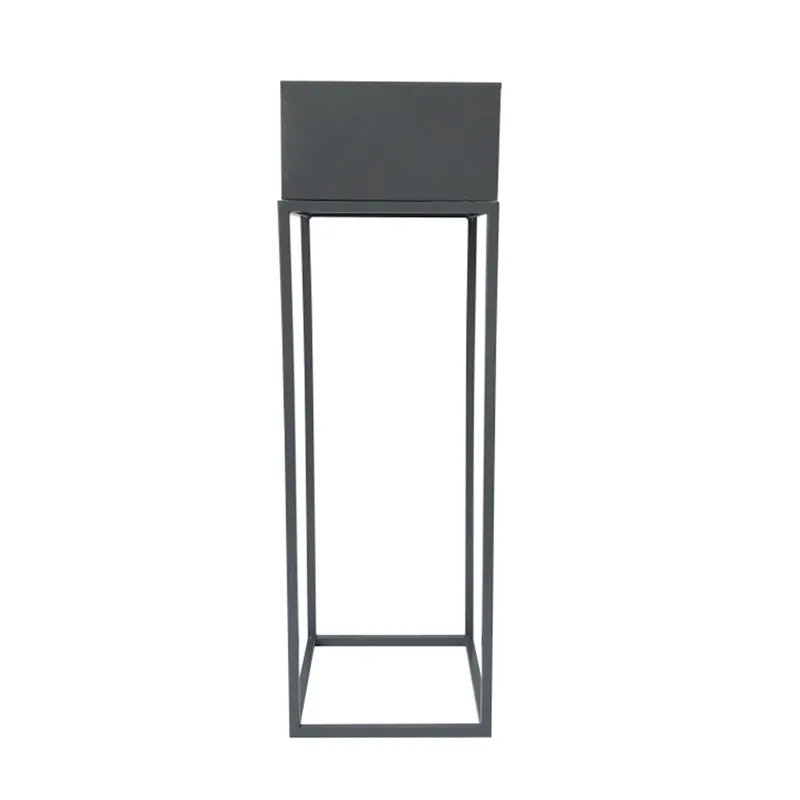 Noutate | Ghiveci de flori din metal multifuncţional, gri închis, INDIZE TYP 1 WL4211