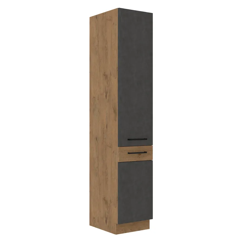Cumpără direct de la producător - Dulap înalt, gri mat/stejar lancelot, VEGA 40 DK-210 2F