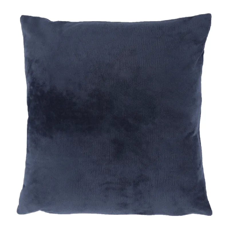Calitate superioară | Pernă, material textil de catifea albastru închis, 45x45, ALITA TIPUL 6