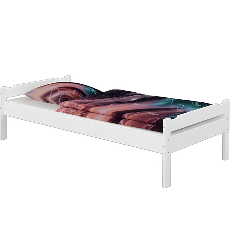 Livrare expres | Pat, alb, 90x200, LIVIO