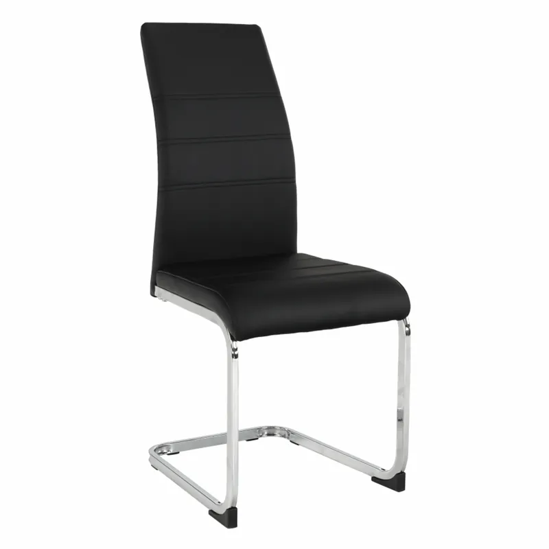 Profită acum - Scaun dining, negru / crom, VATENA