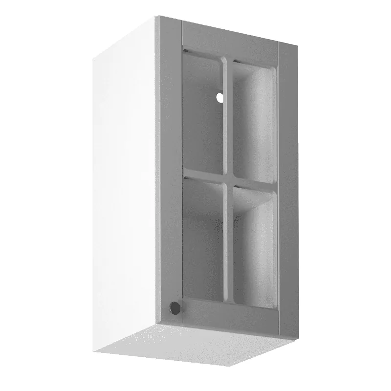 Selecție premium | Cabinet superior, alb/gri mat, model universal, LAYLA G40S