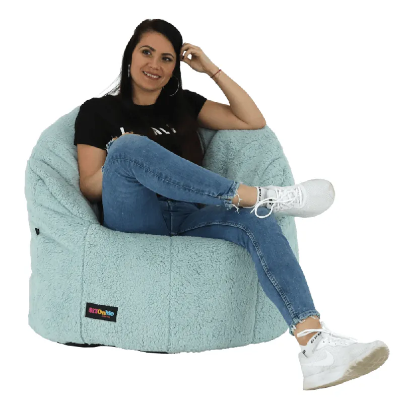 Fotoliu tip sac, material textil mentol, ALMERO | Comandă acum