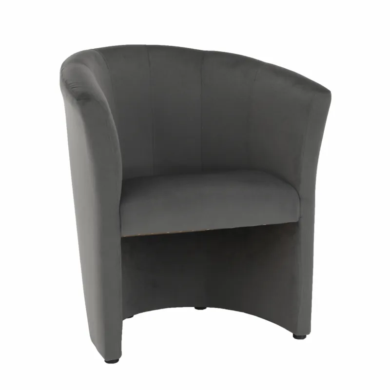 Fotoliu de club, material textil gri, CUBA | Reducere exclusivă