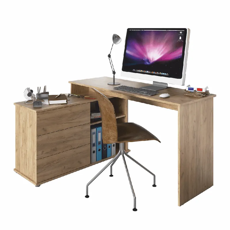 Ofertă pentru o perioadă limitată - Birou PC universal de colţ, stejar artisan, TERINO