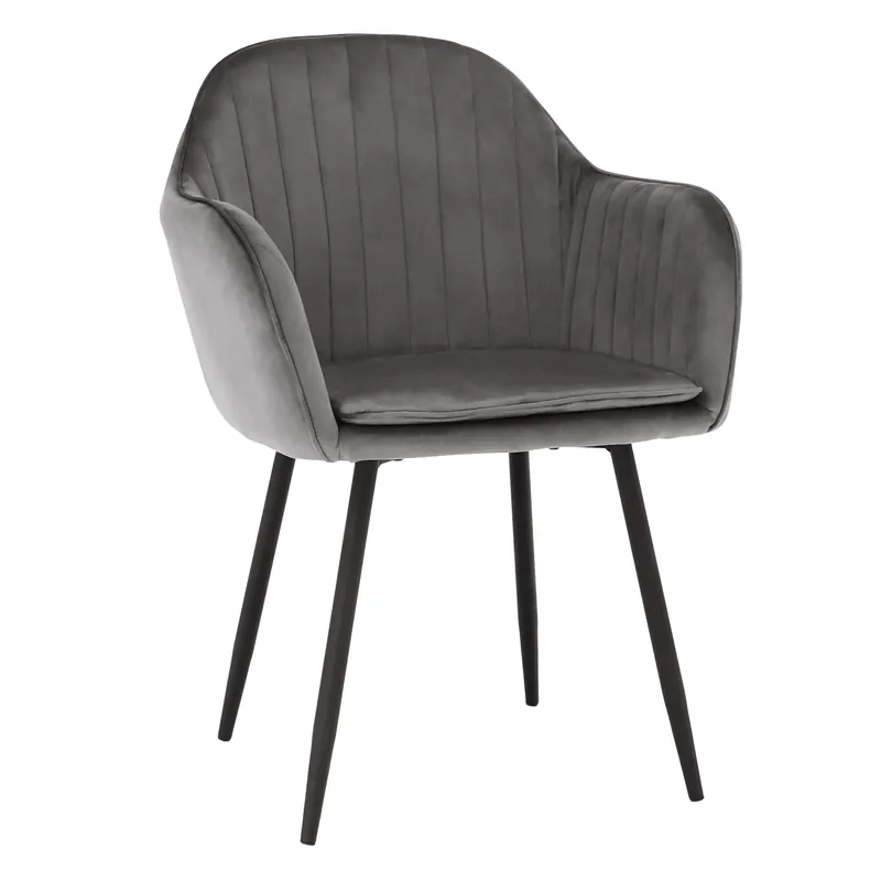 Fotoliu de design, ţesătură catifea gri, ZIRKON | Premium