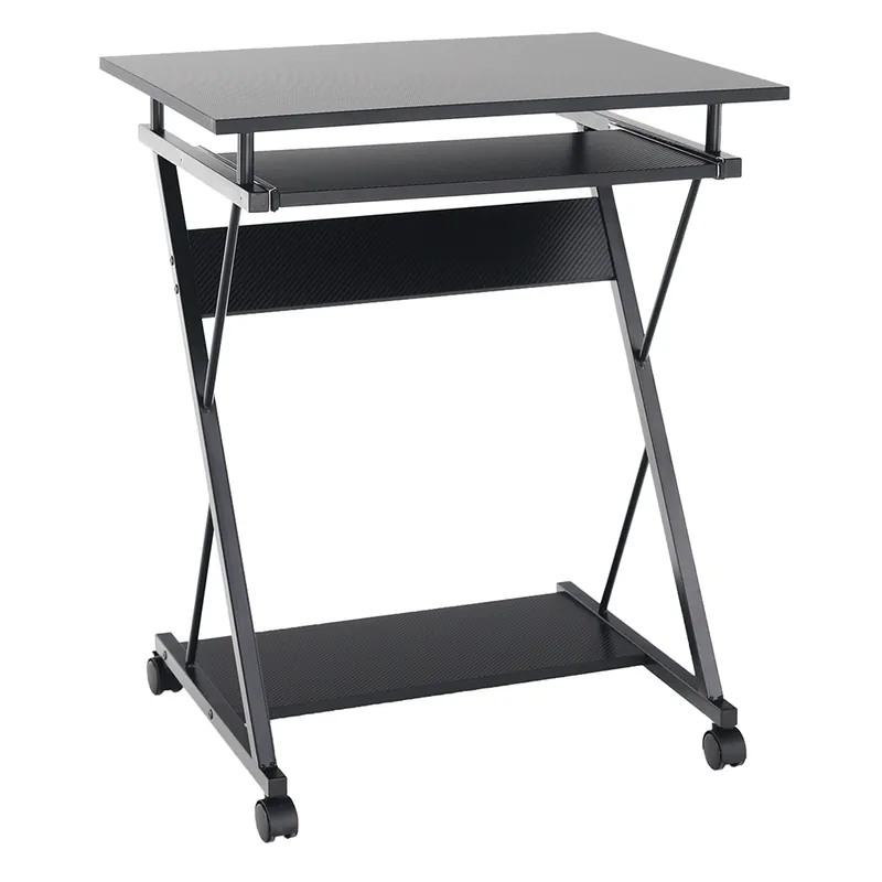 Bestseller | Masă mobilă pentru PC/masă de joc cu roţi, negru, TARAK