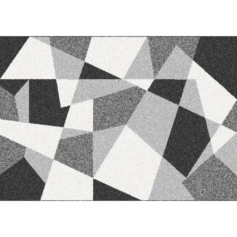 Promoție | Covor, negru/gri/alb, 67x120, SANAR