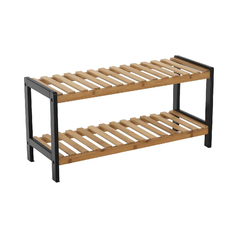 Preț avantajos - Cutie pantofi, natural / negru, KONTRE