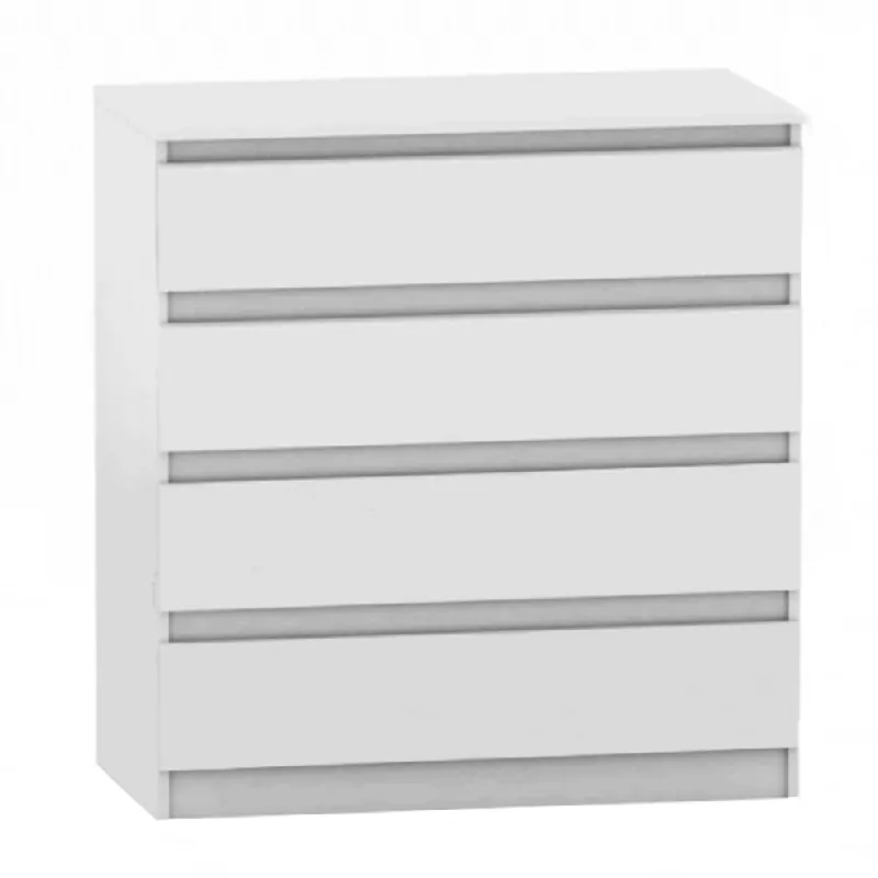Comodă cu 4 sertare, albă, HANY NEW 004 - Outlet