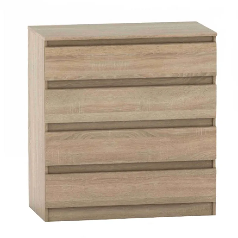 Produs popular - Comodă cu 4 sertare, stejar sonoma, HANY NEW 004