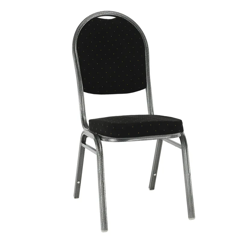Cumpără în siguranță | Scaun, stivuibil, material negru/ cadru gri, JEFF 3 NEW