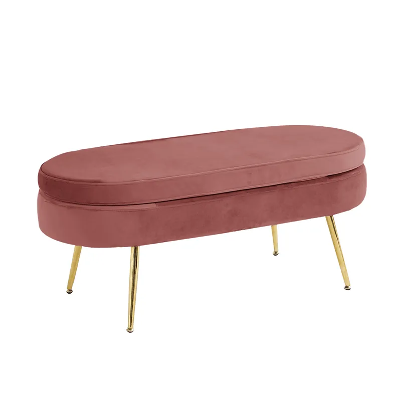 Produs recomandat - Scaun de lux, ţesătură de catifea roz / crom auriu, Art-deco, NOBLIN TABURET TIP 2