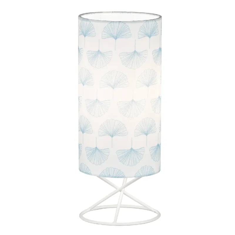 Economisește mai mult - Lampă de masă, abajur metal/ material textil alb, AVAM