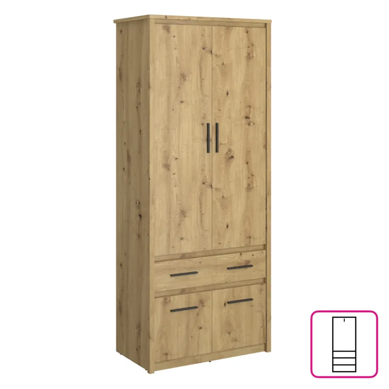 Selecție de top - Dulap 4D1S/40, stejar Artisan, AIRON
