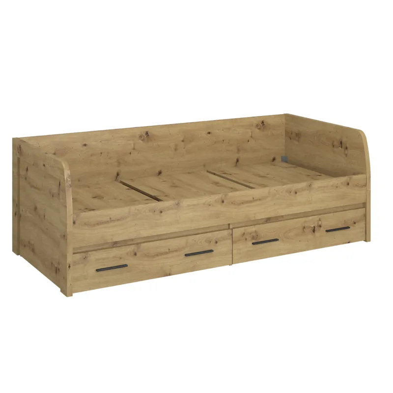 Pat 2S, 90x200, stejar Artisan, AIRON - Economisește acum