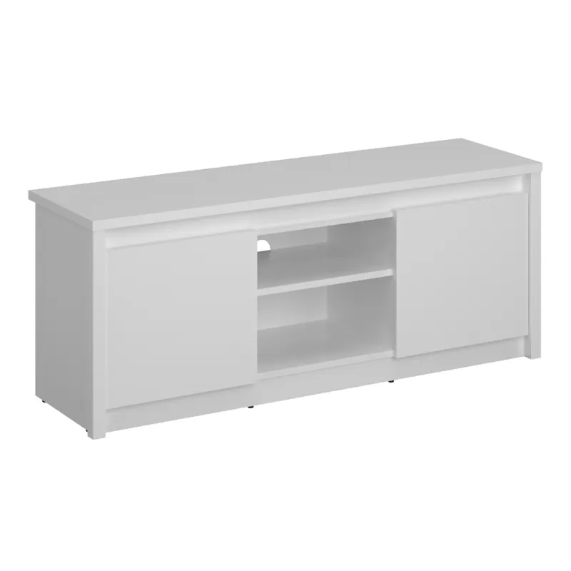 Masă TV 2D/125, albă, ERODIN | Outlet