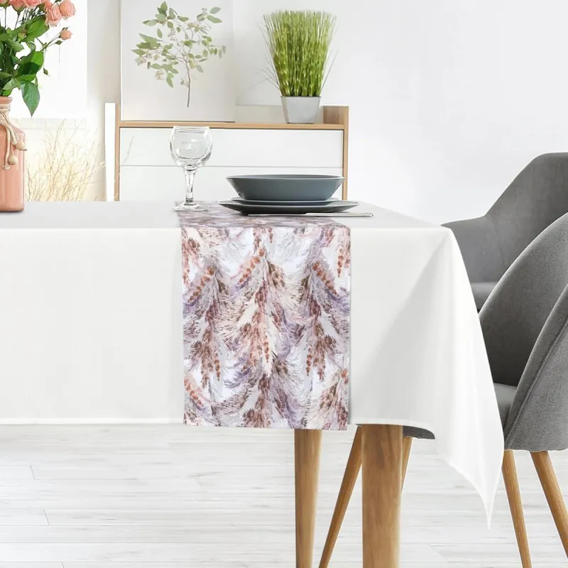 Outlet - Față de masă albă decorativă cu stofă decorativă