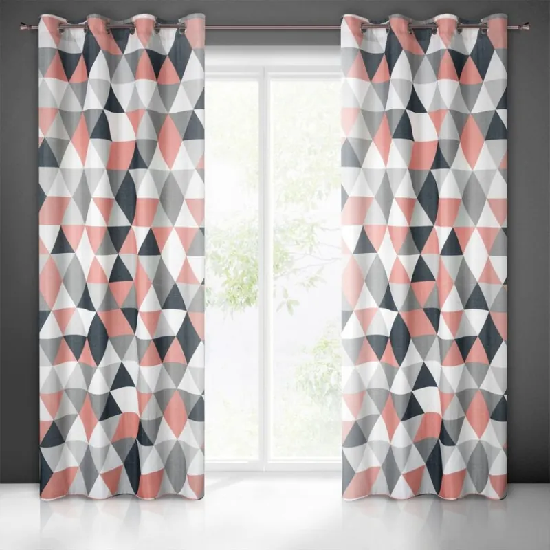 Cortină decorată cu un model geometric colorat | Produs de top