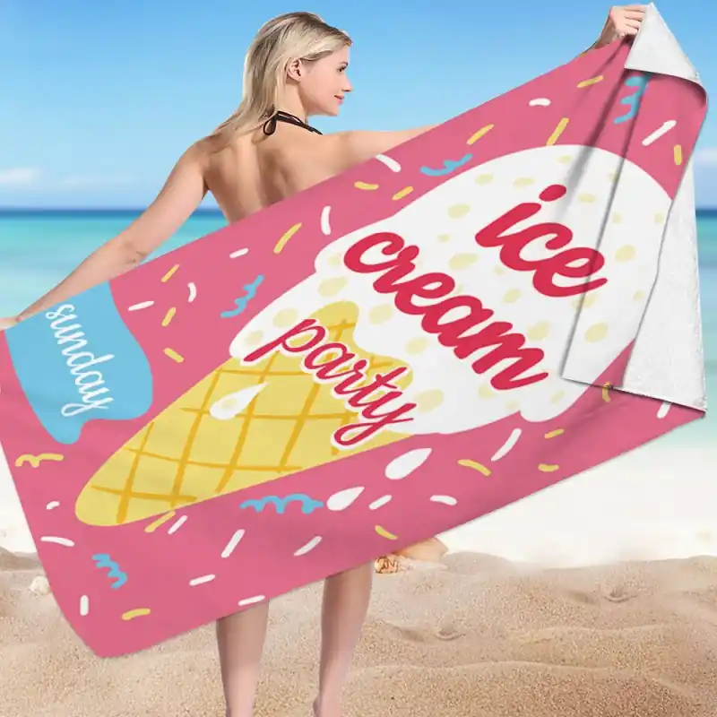 Preț excelent - Prosop de plajă ICE CREAM PARTY 150 x 70 cm