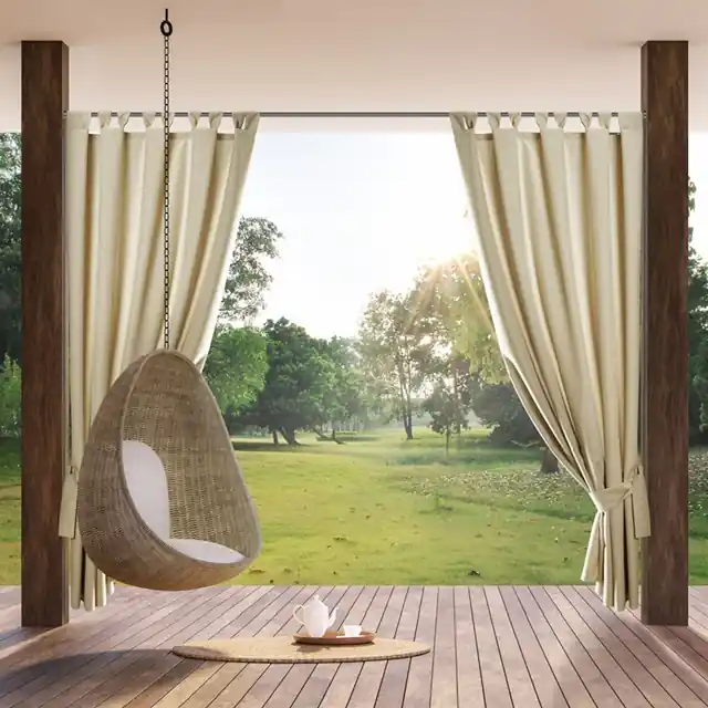 Draperie impermeabilă de exterior, bej - Retur ușor
