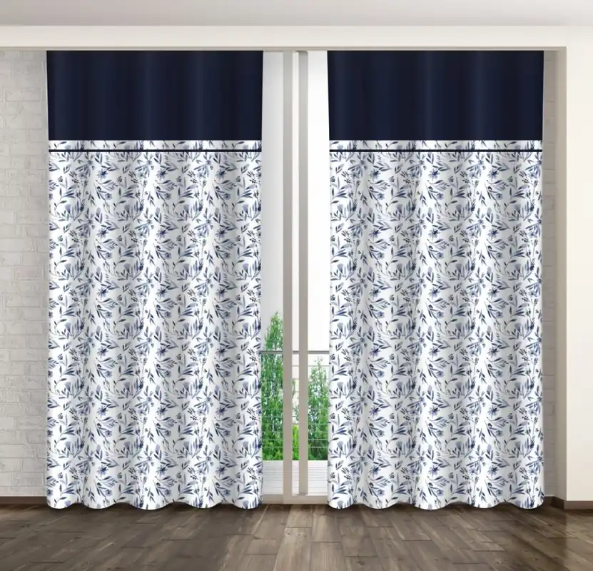 Produs nou lansat - Draperie cu flori de câmp albastre