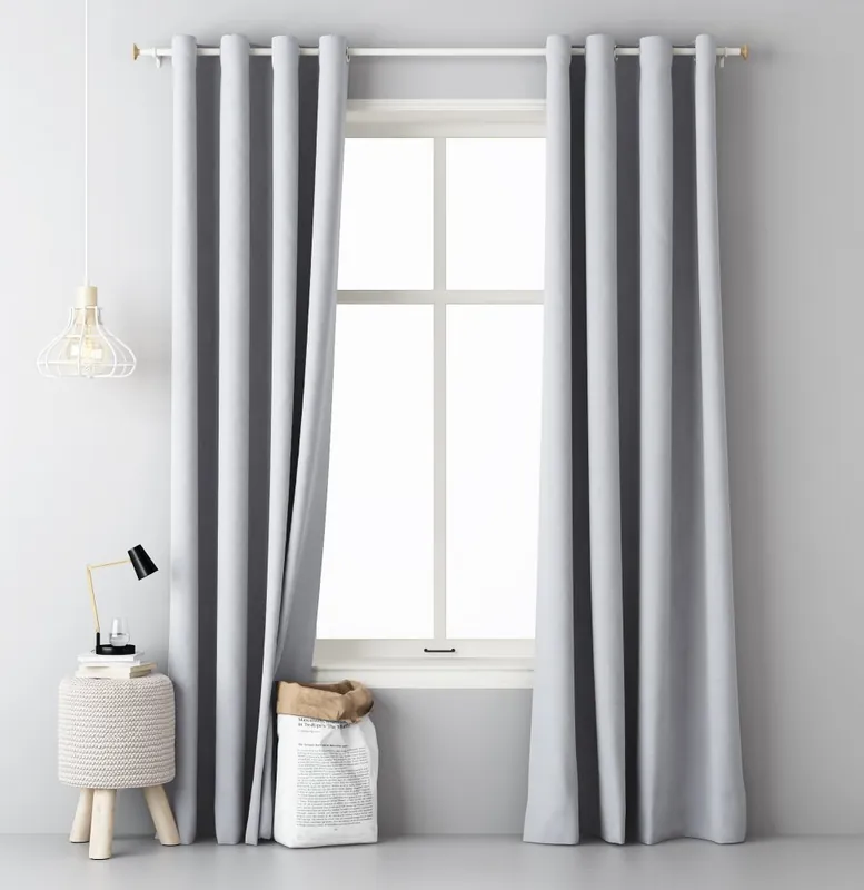 Produs apreciat | Perdea monocromă gri deschis pentru cercuri AURA 140 x 250 cm