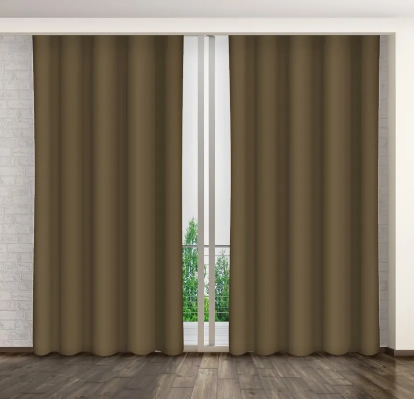 Retur ușor - Draperie monocromă pentru dormitor verde