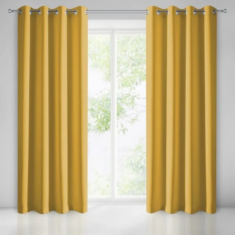 Draperie de lux culoarea galben pentru living 135 x 250 cm - Produs nou