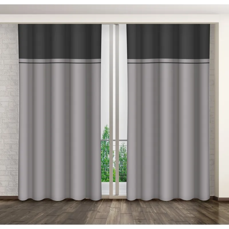 Direct de la producător | Draperii decorative gata cusute pentru dormitor culoarea gri