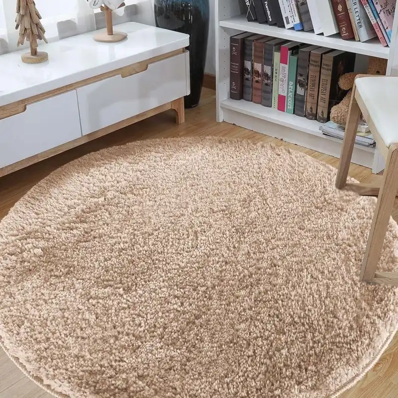 Covor rotund în culoarea caramel | Produs apreciat