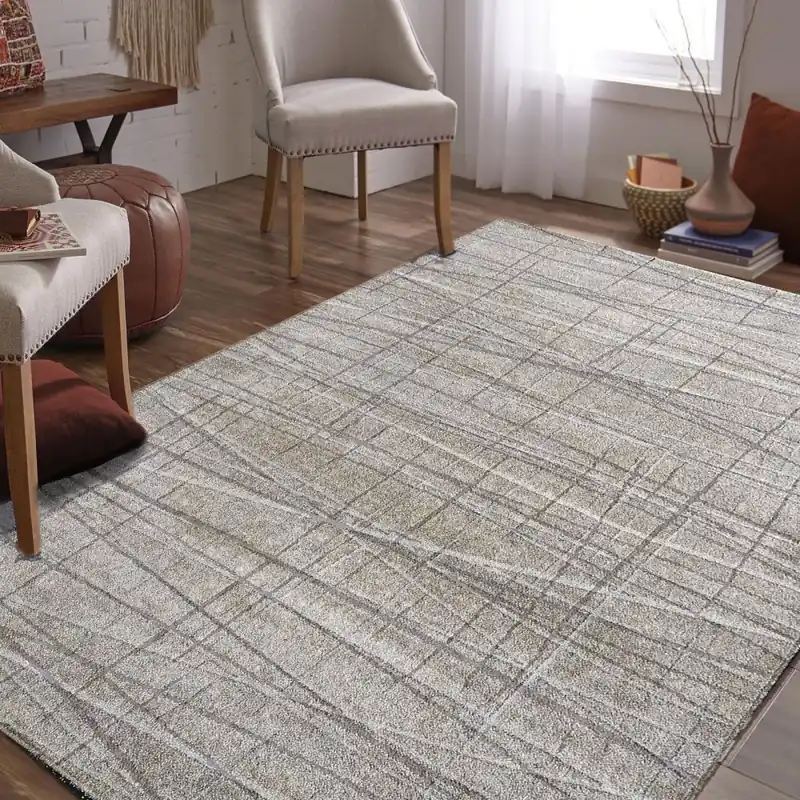 Preț de ofertă - Covor bej cu modele minimaliste