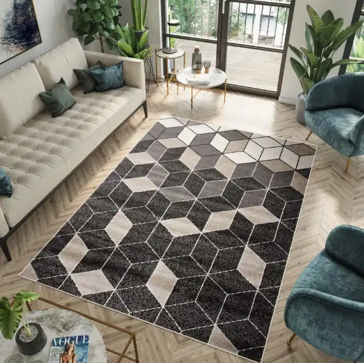 Covor modern cu model geometric Fiesta - Alegerea clienților