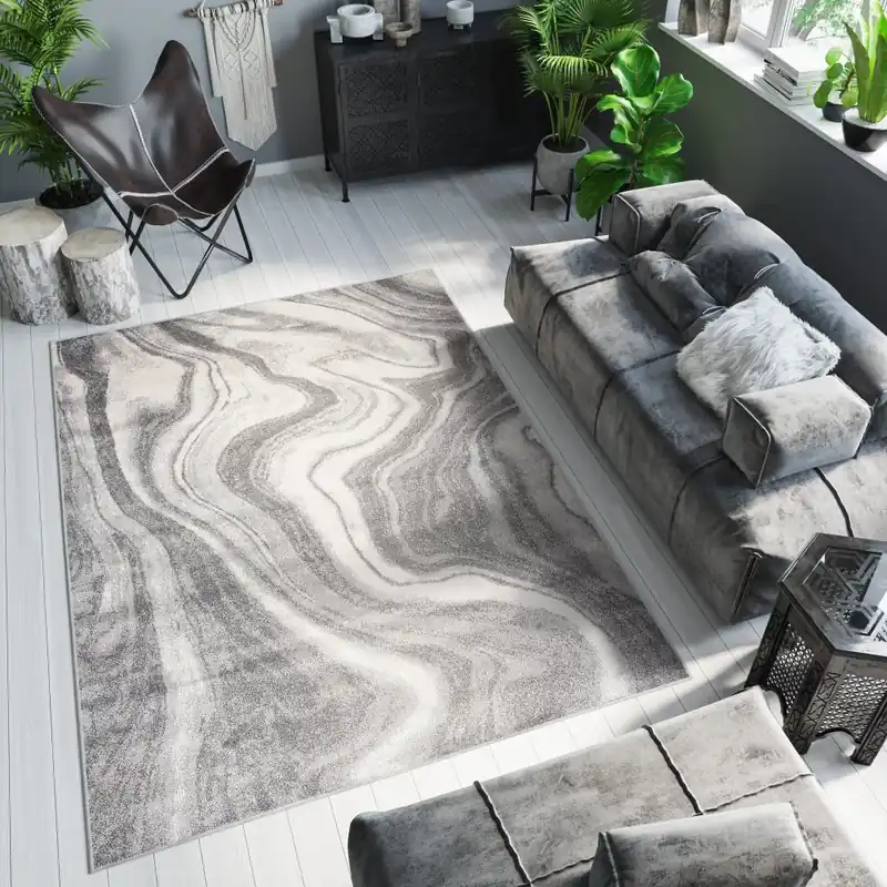 Recomandarea clienților - Covor de design gri deschis cu model abstract