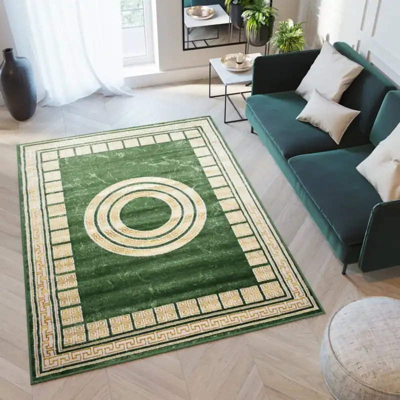 Acum disponibil | Covor verde cu modele geometrice