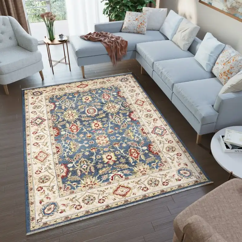 Calitate premium | Covor albastru de epocă în stil oriental