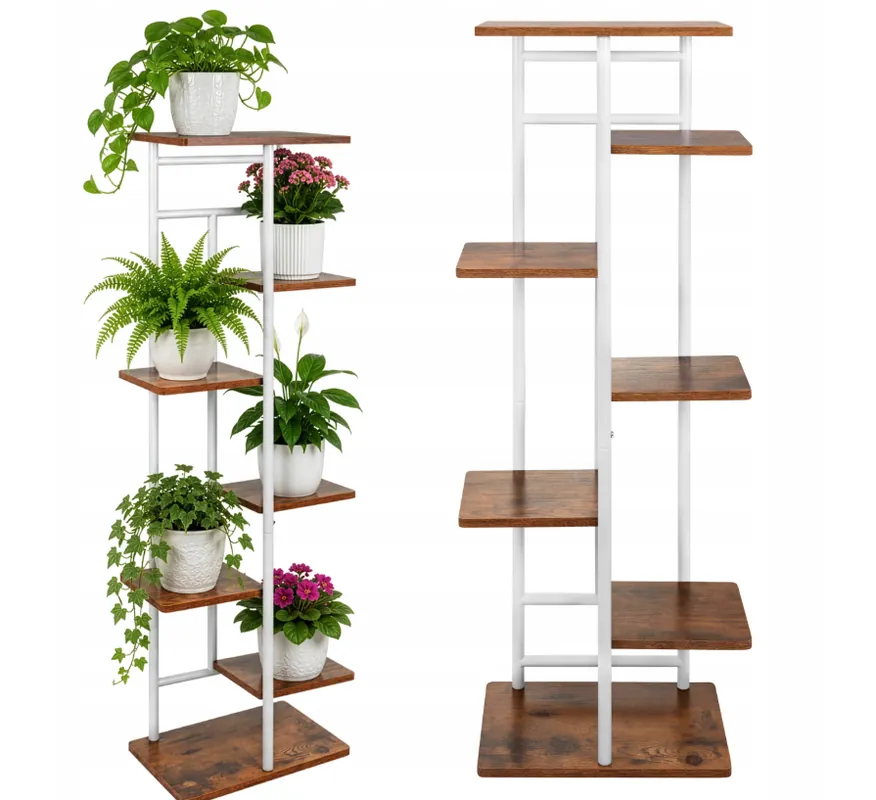 Preț outlet - Suport metalic pentru flori în stil loft – alb 120 cm