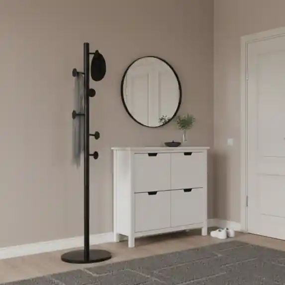 Umeraș REDA 174 cm - umeraș din metal negru cu bază din marmură | Noutate în catalog