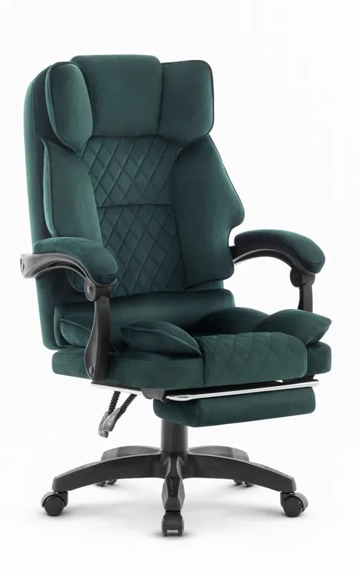 Ofertă | Scaun de birou ergonomic HC-1031 cu suport pentru picioare - verde